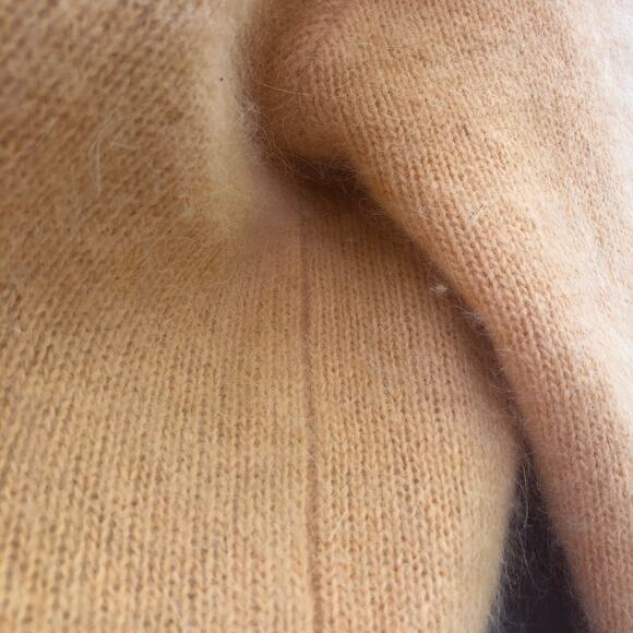 Ann Taylor Cardigan Vintage Pale Orange Angora Lambs Wool Soft Sweater L - Picture 5 of 7